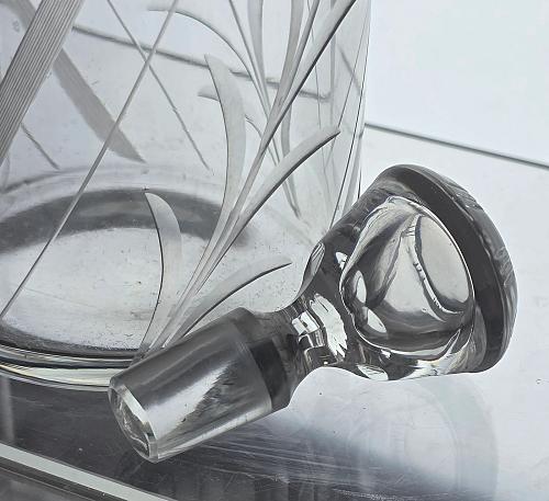 Cut Glass Wheat Decanter