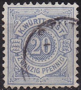 GERMANY W&uuml;rttemberg [1875] MiNr 0047 ( O/used )