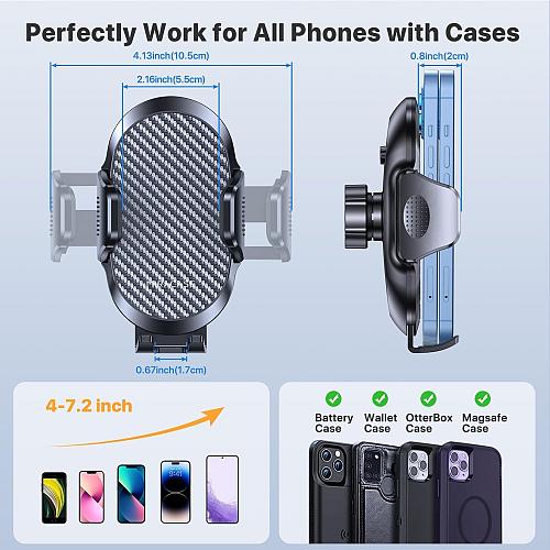 Miracase Phone Holders for Your Car with Metal Hook Clip Air Vent Cell Phone ...