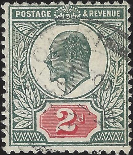 Great Britain Scott #130 Used VF 2p 1902-1911 King Edward VII Stamp CV 25.00