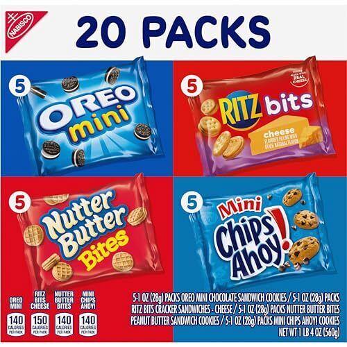 Nabisco Classic Mix Variety Pack OREO Mini CHIPS AHOY Mini Nutter Butter Bite...