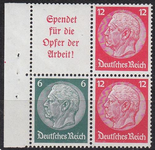 GERMANY REICH [Zdr] W061+W062 4er ( */mh )