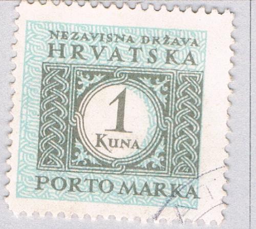 Croatia J12 Used Postage Due 1k 1 1943 (BP84129)