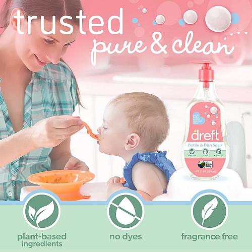 DREFT Bottle and Dish Soap | Made to Clean Baby Bottles Sippy Cups Pacifiers ...