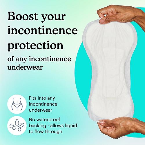 Because Premium Incontinence Booster Pads for Men and Women Adds Extra Absorb...
