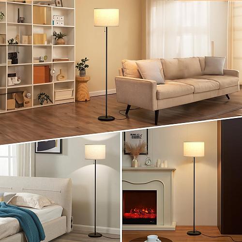 Ambimall Floor Lamps for Living Room with 3 Color Temperatures Bulb & Pull Ch...