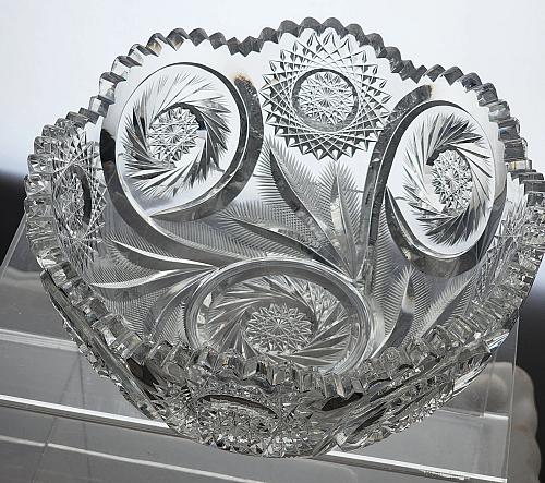 ABP cut glass bowl American E