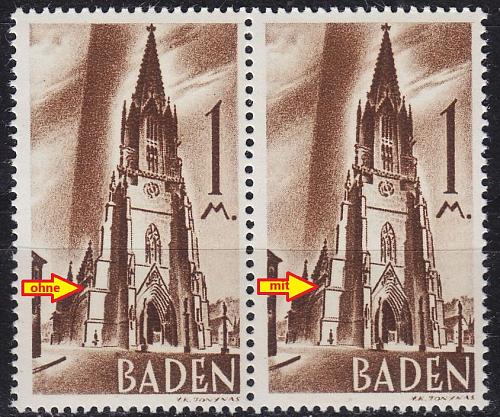 GERMANY Alliiert Franz. Zone [Baden] MiNr 0013 yv I+II ( **/mnh ) [01] 2er