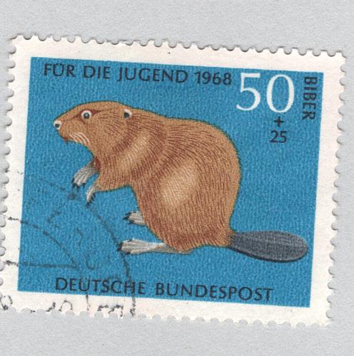 Germany Used Beaver blue 50 (BP88722)