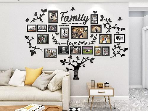 DIY Wall Decor Living Room Family Tree Wall Decor Sticker 3D Picture Frames C...