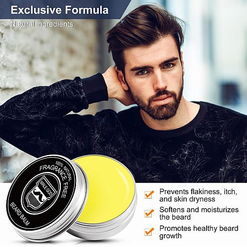 MALE GOD Beard Growth Kit Beard Kit W/Beard Growth Oil Balm Comb Massager for...