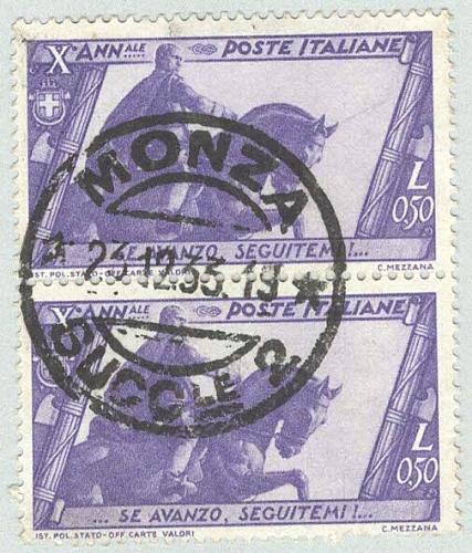 Italy 297 Horseman Used V Pair 2 (BP91605)