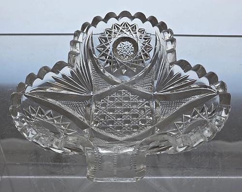 American Brilliant Period hand Cut Glass Bridge set Antique