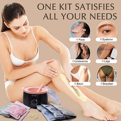 KOTAMU Waxing Kit-Professional Wax Warmer for Women& Men Hair RemovalBlack Wa...