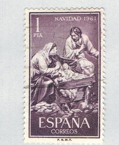 Spain Nativity brown 1p (AP136203)