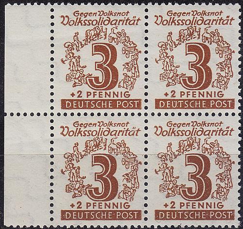 GERMANY Alliiert SBZ [West-Sachsen] MiNr 0138 IV,IX ( **/mnh ) [01] Plattenfehler 4er