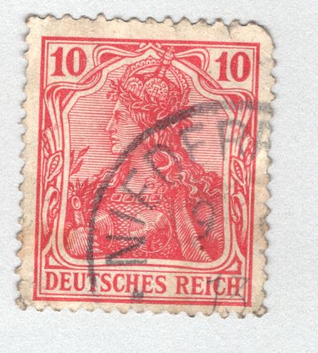 Germany 68 1902 Germania 10pf Used (BP88822)