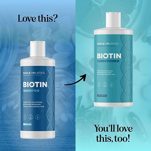 Rosemary and Biotin Shampoo for Thinning Hair - Vegan Volumizing Shampoo for ...