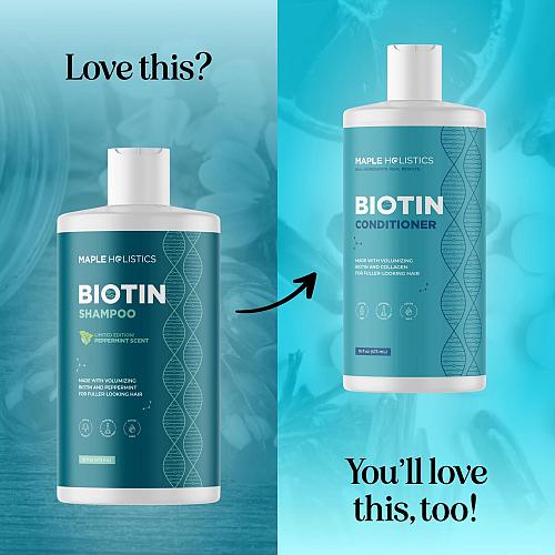 Volumizing Biotin Shampoo for Thinning Hair - Thin Hair Shampoo with Peppermi...