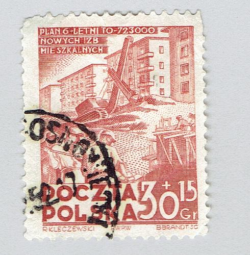 Poland Construction red 30 Used (BP92603)