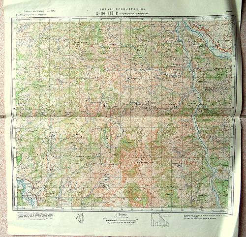 Military Secret Topographic Maps, Shemberdhenj, Albania, 1965. 1:50.000
