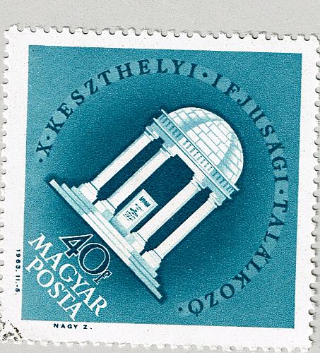 Hungary Used Coliseum teal 40 (BP88002)