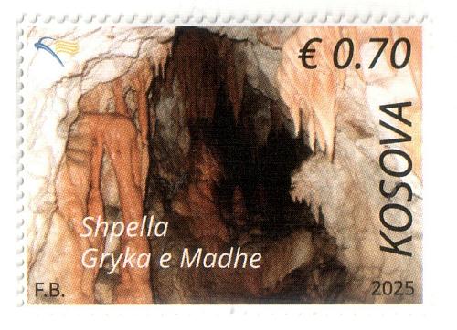 Kosovo Stamps 2025. Caves. Definitive stamps 0.70 MNH
