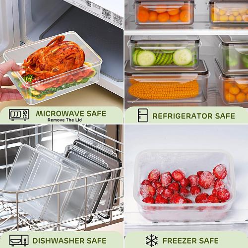 JSCARES 40 PCS Food Storage Containers with Lids Airtight 20 Lids &20 Contain...