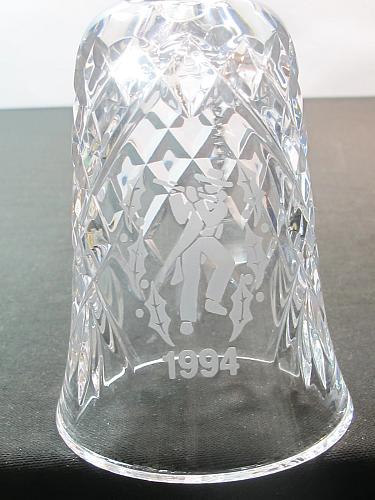 Signed Waterford Hand Cut glass Christmas 1994 BELL