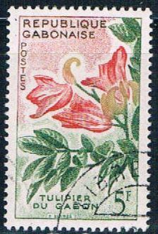 Gabon 158 Used Tulip tree lr 1961 (G0301)+