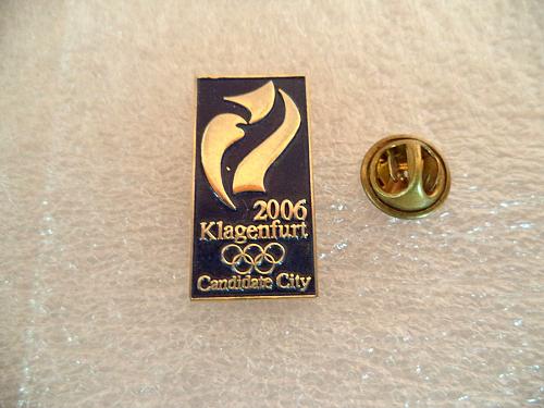 Klagenfurt Candidate City Winter Olympics 2006. Official sport pin, badge