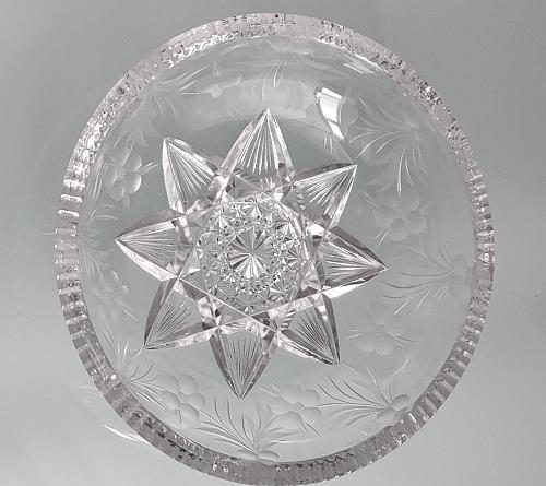 Tuthill hand cut glass dish