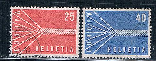 Switzerland 363-64 Used set Europa 1957 (HV0442)