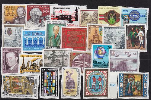 &Ouml;STERREICH AUSTRIA [1984] Jahr ex ( **/mnh ) [01] reichhaltig