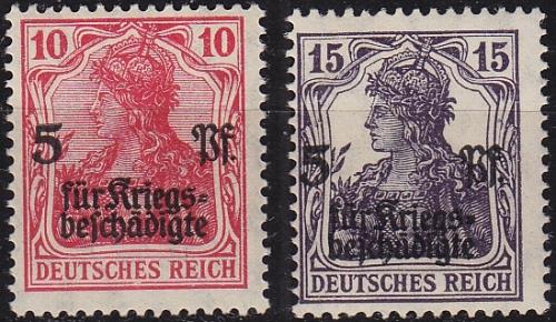GERMANY REICH [1919] MiNr 0105-06 ( **/mnh )