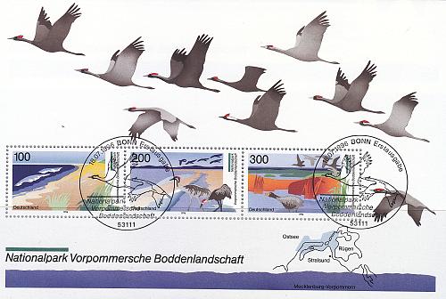 GERMANY BUND [1996] MiNr 1871-73 Block 36 ( Sonder-O/used ) [01] Landschaft