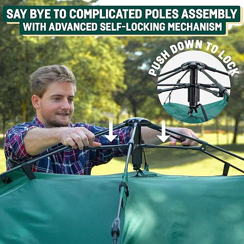 Reactive Outdoor Tent - 3 Second Tent - 3 Sec Instant Pop Up Tent - Easy and ...
