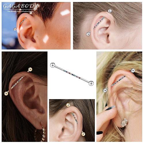 GAGABODY Industrial Piercing 14G Industrial Earrings Surgical Steel Industria...