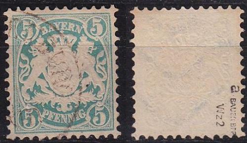 GERMANY Bayern Bavaria [1876] MiNr 0038 a ( O/used ) [02] gepr&uuml;ft