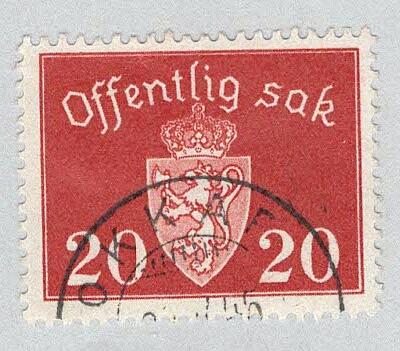 Norway O37 Coat of Arms Used (BP93427)