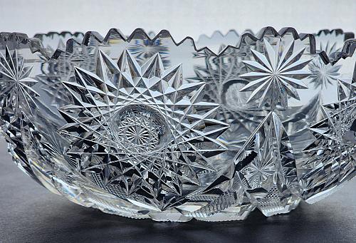 ABP cut glass bowl American brilliant blown blank A1925