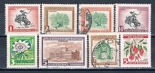 Uruguay 605-14 Used Pictorials 1954 CV 2.00 (U0369)