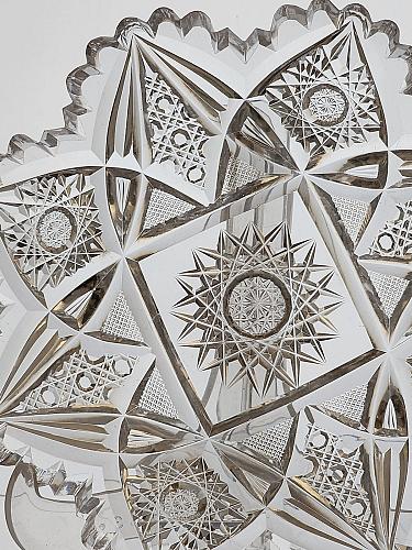 ABP cut glass dish antique crystal d241