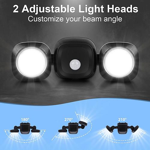 TOOWELL Battery Powered Flood Lights Outdoor with Remote - Security Lights Mo...
