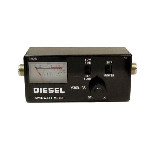 DIESEL POWER/SWR/WATT METER console box MODEL 360-136 tester analog needle gauge