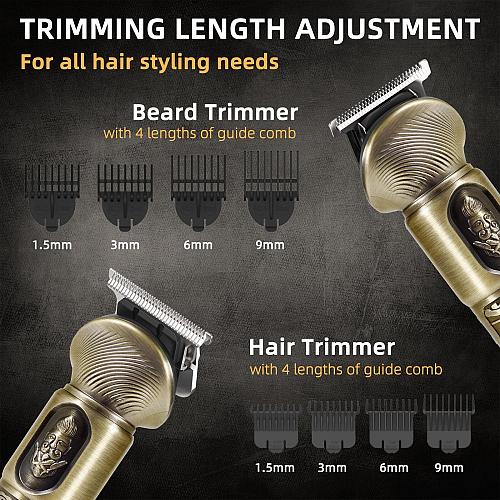 REHOYO Beard Trimmer for Men Waterproof Cordless Hair Clipper Electric Razor ...