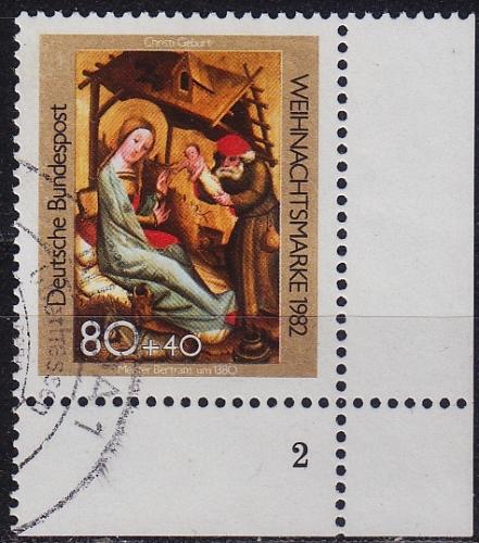 GERMANY BUND [1982] MiNr 1161 ( O/used ) [01] Weihnachten Eckrand FormNr