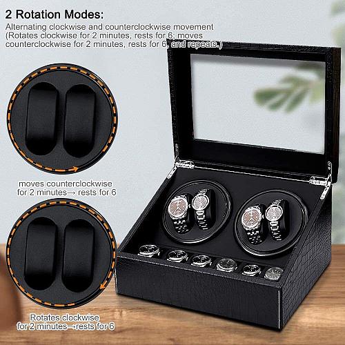 J&T Technology Automatic Watch Winder4+6 Watch Winder for Automatic WatchesWa...