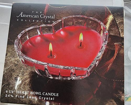 glass heart shape dish crystal