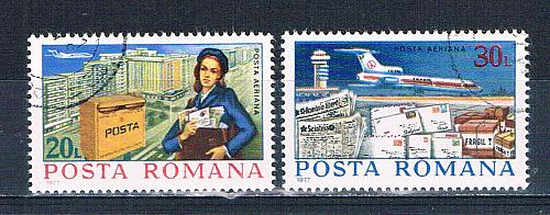Romania C213-14 Used set Letters 1977 CV 2.75 (HV0119)+